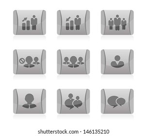 set of people icon, vector 