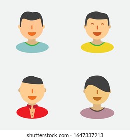 conjunto de personas Icono de plantilla de concepto de vectores ilustración de diseño