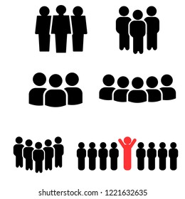 set of people icon vector icon,flat icon, for UI and UX, website or mobile application,esp10