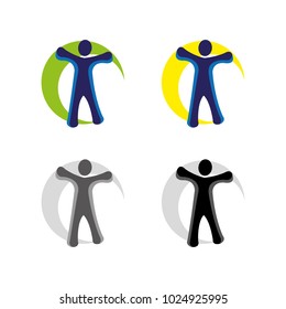 A set of people icons