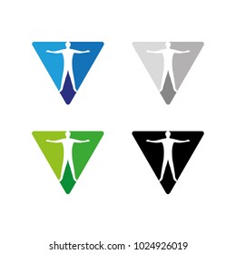 A set of people icons