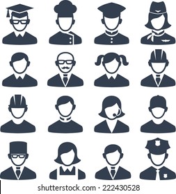 Set of people icons 