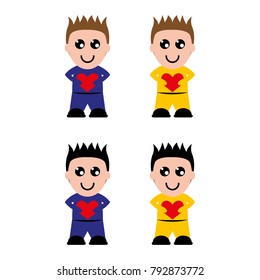 A set of people icons