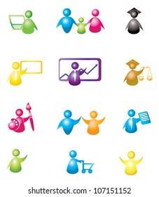 Set of people icons for design