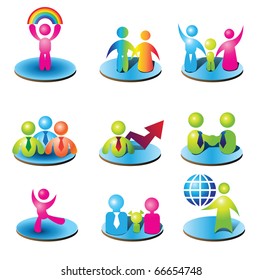 Set of people icons for design