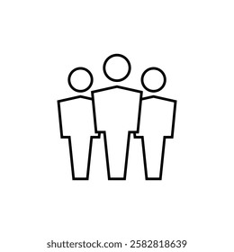 Set of People icons Flat isolated outline sign
