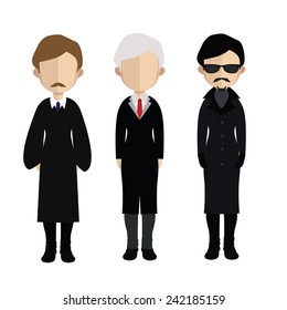 Set of people icons in flat style