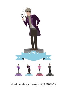 Set of people icons in flat style