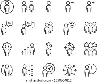 set of people icons, group, team, teamwork, working, company