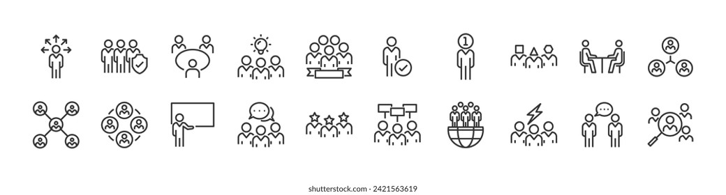 set of people icons, team, 