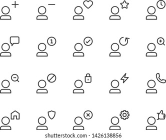 set of people icons user, man, teamwork, friend, social media