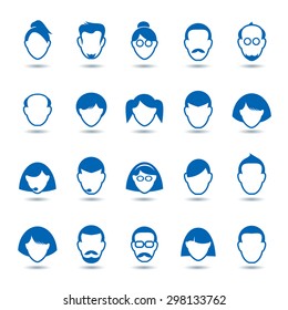 Set of people icons. Vector Illustration of avatar