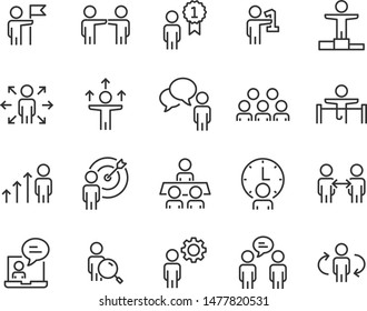 set of people icons, worker, team, id, manage, candidate