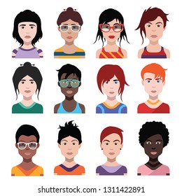 Set of people icons,avatars