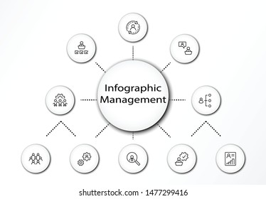 Set of People Management Related Vector Line Icons. Contains such Icons as Target, Puzzle, Certificate, Personal data processing, Task Manager, Qualification, Head Hunting and more. Editable Stroke