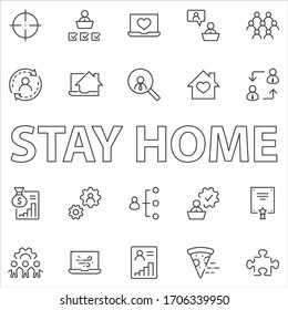 Conjunto de iconos de línea de vectores relacionados con la administración de personas. Contiene iconos como Target, Puzzle, Certificate, Personal Data Processing, Task Manager, Qualification, Head Hunting y más. Trazo editable