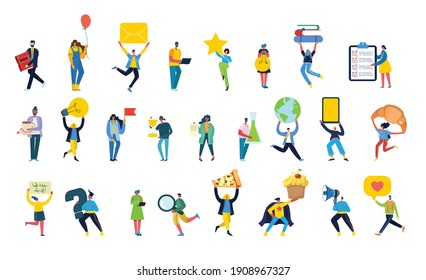 Set People Men Women Different Signs Stock Vector (Royalty Free ...