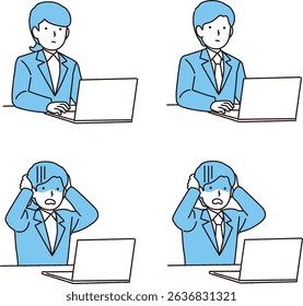 Conjunto de pessoas operando um computador