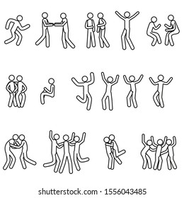 Set people pictogram on white background. Creative idea design use for your project.