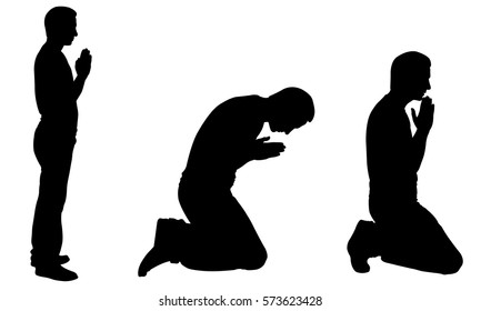 set of people praying