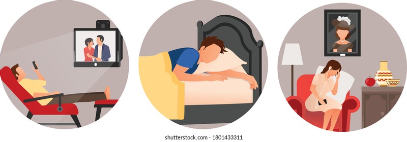set people rest sleep relaxing tired