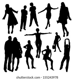 4,113 Women And Friends Silhouette In The City Images, Stock Photos ...