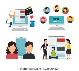 set people and social technology with digital apps