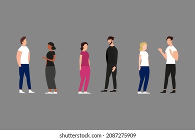 Un grupo de personas hablan entre sí. Vector