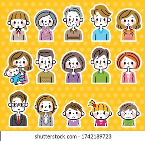A set of people of various generations.