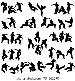 A set of people in various poses.