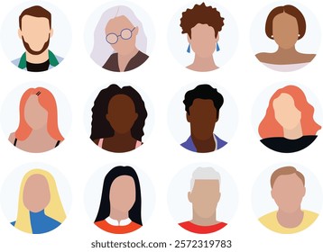 Set of People vector Illustration