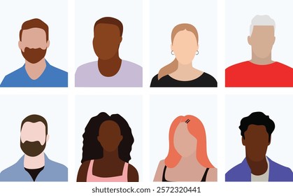 Set of People Vector Illustration