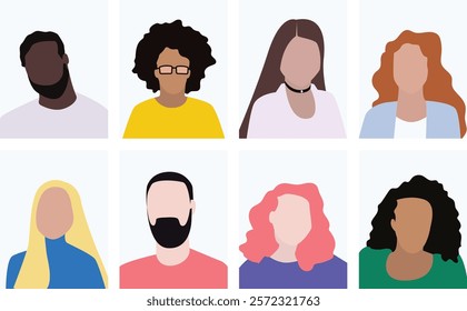 set of people vector illustration