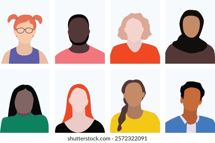 set of people vector illustration