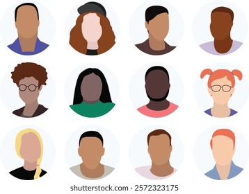 set of people vector illustration