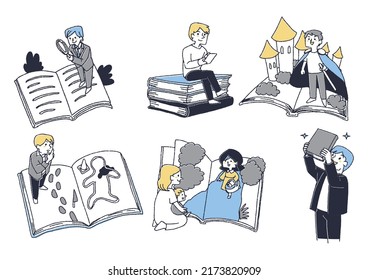  A set of people who enjoy reading and have various simulated experiences