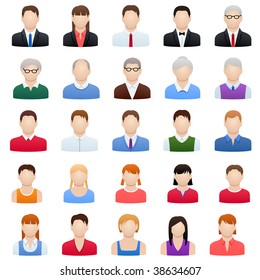 set of peoples icons