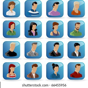 Set of peoples icons