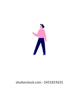 set of people's poses in a relaxed walking pose lifestyle