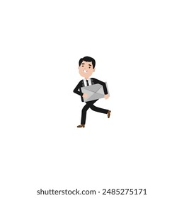 set of people's poses in a relaxed walking pose set
