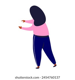 set of people's poses in a stylish world day design person