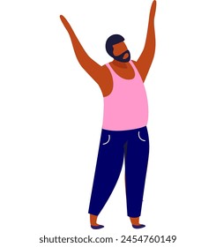 set of people's poses in a stylish world day design person