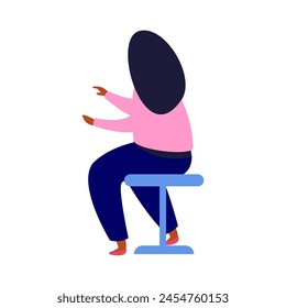set of people's poses in a stylish world day design person