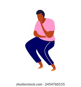 set of people's poses in a stylish world day design person
