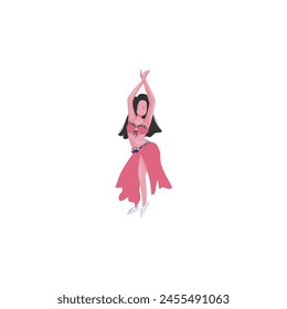 set of people's poses in a stylish world day design female