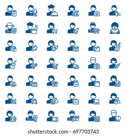 Set Of People's Professions Icons. Vector Illustration