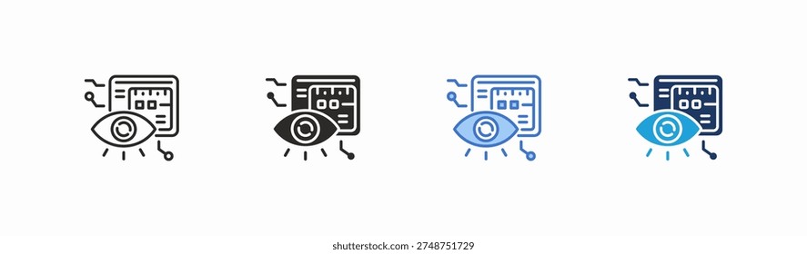 Set of perceiver icon collection in multiple style. Icon suitable for web and mobile application