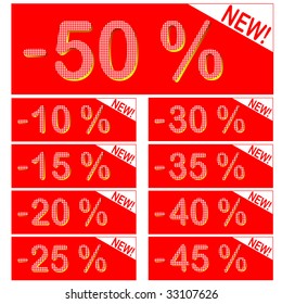set for a percent discount
