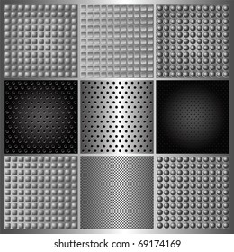 set of perforated iron