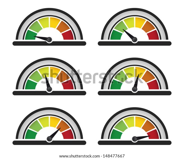 set of performance or\
speed meter gauge